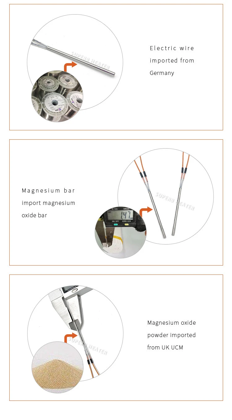 Cartridge Heater, Stainless Steel 3D Printer Thermistor Cable High Temperature Resistant for Ender 3X for Ender 3 Pro for Ender 3