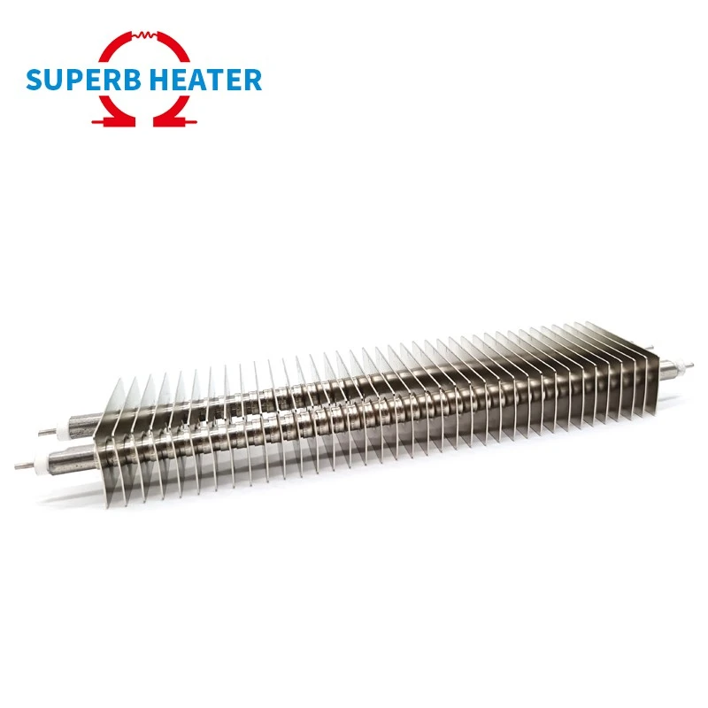 Custom Fin-type Electric Heating Tube Industrial Stainless Steel Aluminum Heating Element For Air Heaters