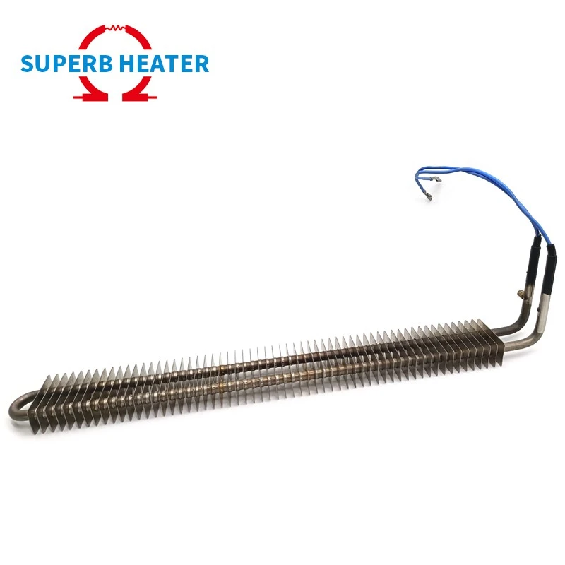 Custom Fin-type Electric Heating Tube Industrial Stainless Steel Aluminum Heating Element For Air Heaters