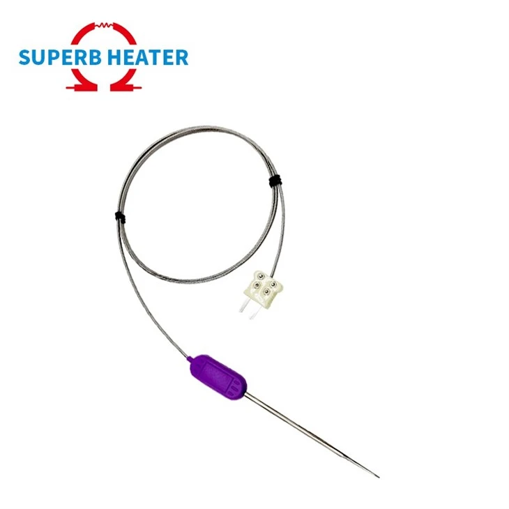 Custom Stainless Steel Probe High Temperature Industrial Temperature Sensor With Connector K Type