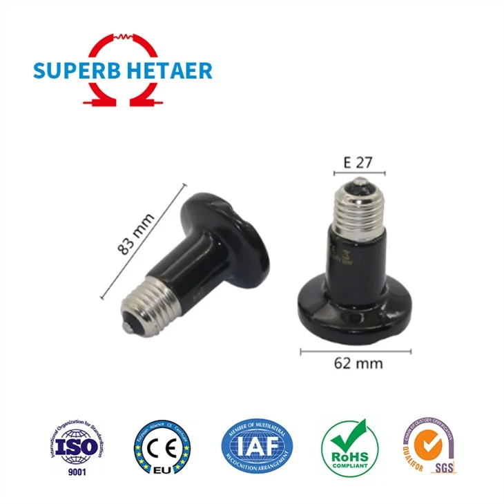 Ceramic Emitter Heater Infrared Lamp For Lizards