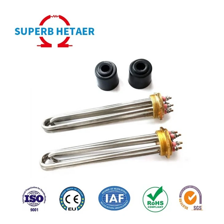 Electric Industrial Immersion Flanged Heater For Pool Hot Water Tank