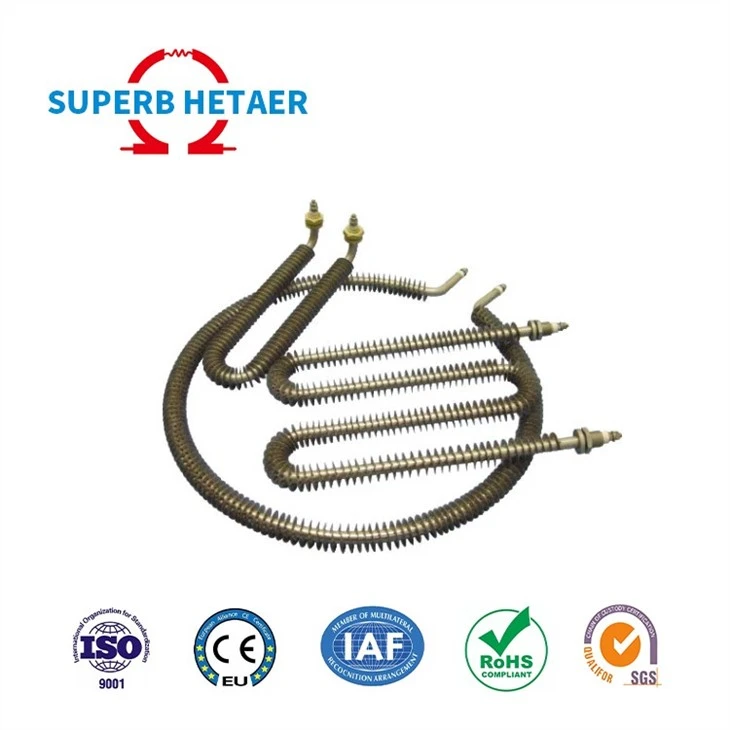 Electric U W I Straight Shape Spiral Or Square Fins Strip Resistance Heaters Air Duct Finned Tubular Heater For Oven