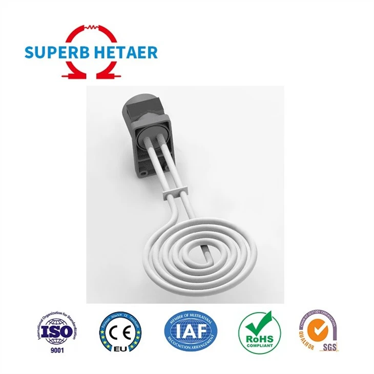 High Purity Three Element L-Shaped Coil Bottom Water PTFE Immersion Heater