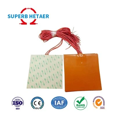 12V 220V 200 ডিগ্রি 3D প্রিন্টার নমনীয় UL Ce সিলিকন রাবার হিটার